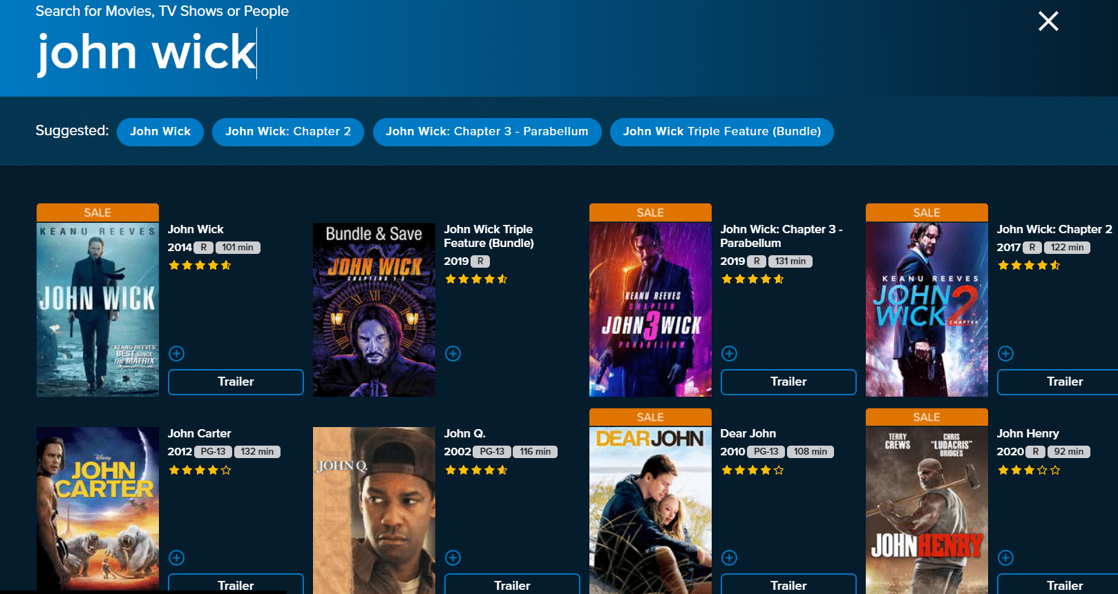 John Wick Vudu Film- und Fernsehseite. Streamt John Wick überall