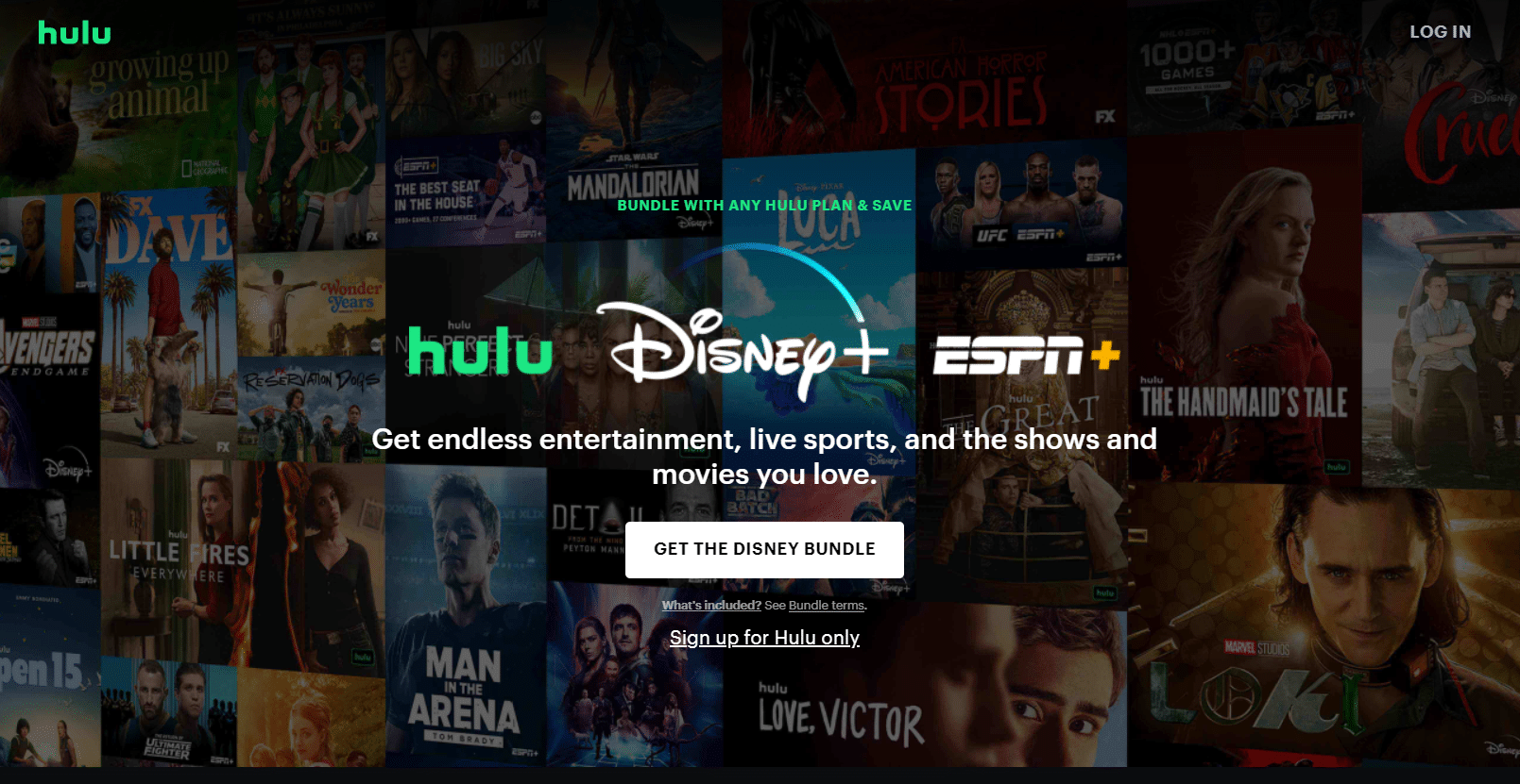 homepage di hulu