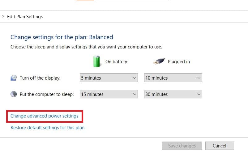 La fenêtre Modifier les paramètres du plan s'affiche. Cliquez maintenant sur modifier les paramètres d'alimentation avancés. Comment contrôler la vitesse du ventilateur dans Windows 10