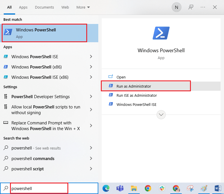 Ensuite, cliquez sur Exécuter en tant qu'administrateur. Correction de l'erreur 0x80073D12 du Microsoft Store dans Windows 10