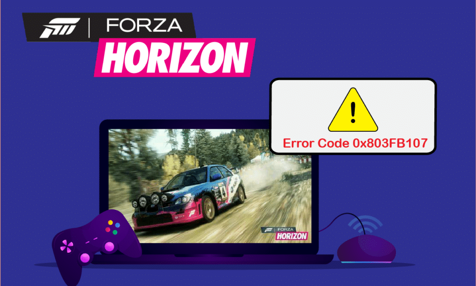 Forza Horizon FH5 오류 0x803FB107 수정