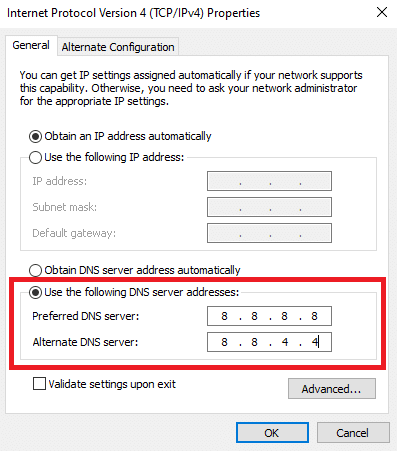 Utilisez l'adresse DNS de Google. Comment réparer l'erreur de trafic inhabituel de Google