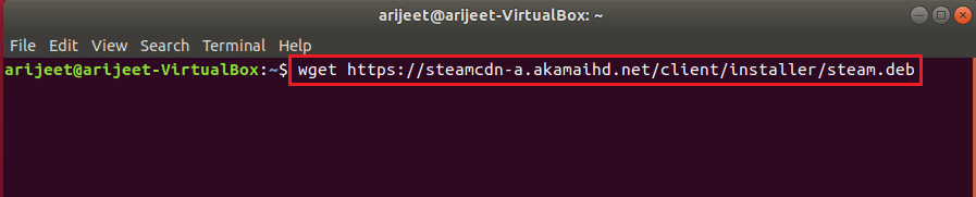 wget steamcdn Steam-Installer-Client-Befehl im Linux-Terminal. Wie man unter Linux unter uns kommt