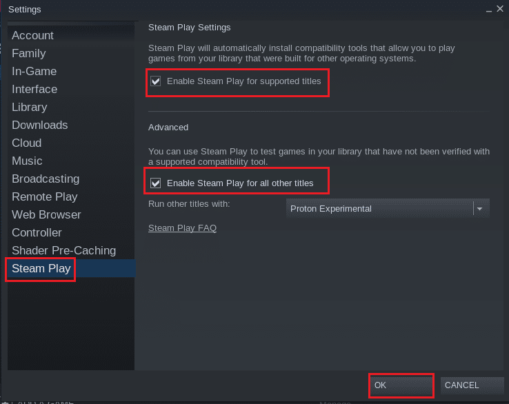 activați redarea pe aburi pentru titluri acceptate și alte titluri. Cum să ajungeți printre noi pe Linux