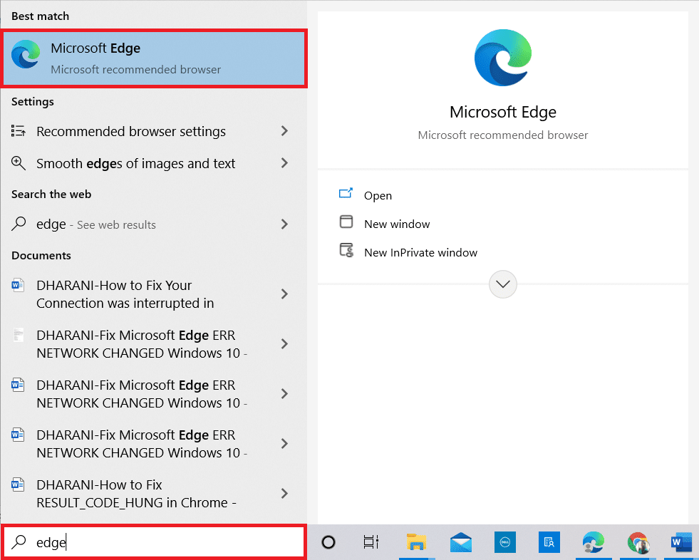 Microsoft Edge öffnen