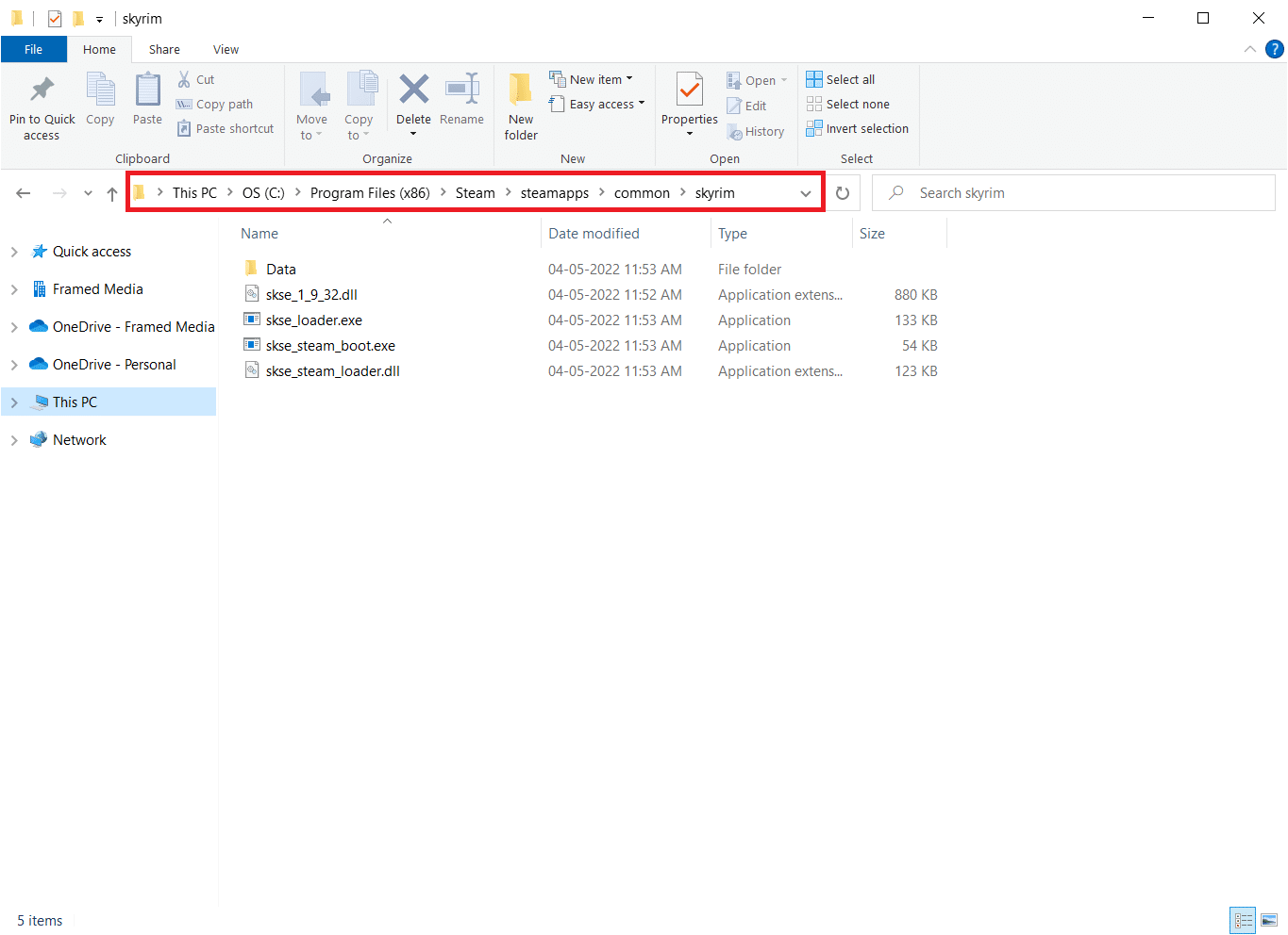 다음 폴더로 이동합니다. Windows 10에서 Skyrim이 실행되지 않는 문제 수정