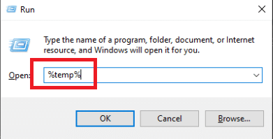 임시 폴더를 엽니다. 상업적 사용 감지 TeamViewer 수정