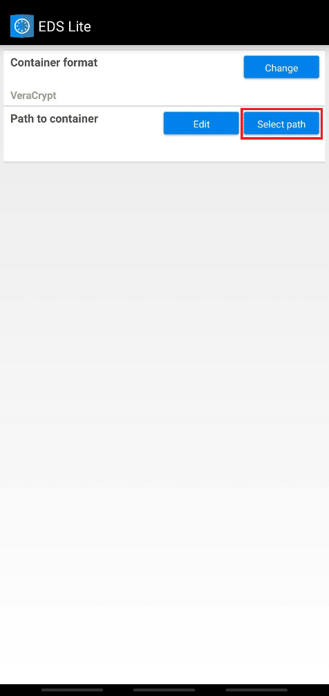 選擇路徑。如何在 Android 上安裝加密的 VeraCrypt