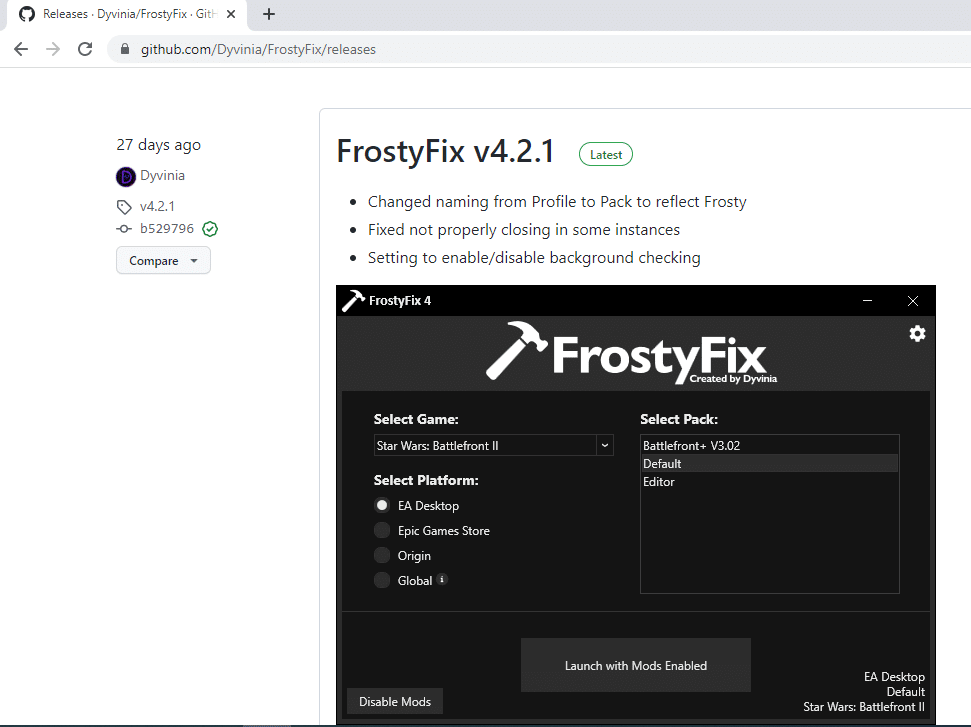 下載 Frosty Fix 工具