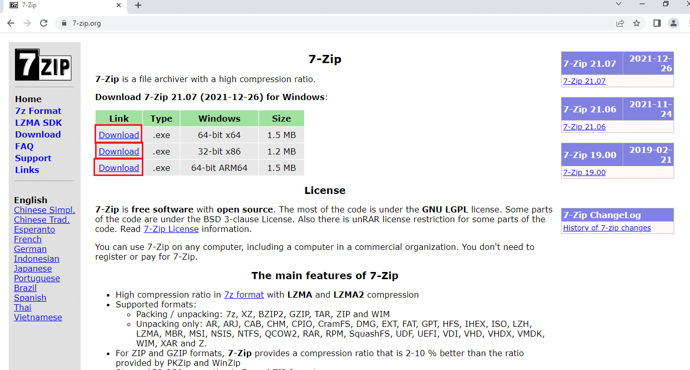 使用 7 zip 壓縮 mods 軟件。修復 Frosty Mod Manager 不啟動遊戲