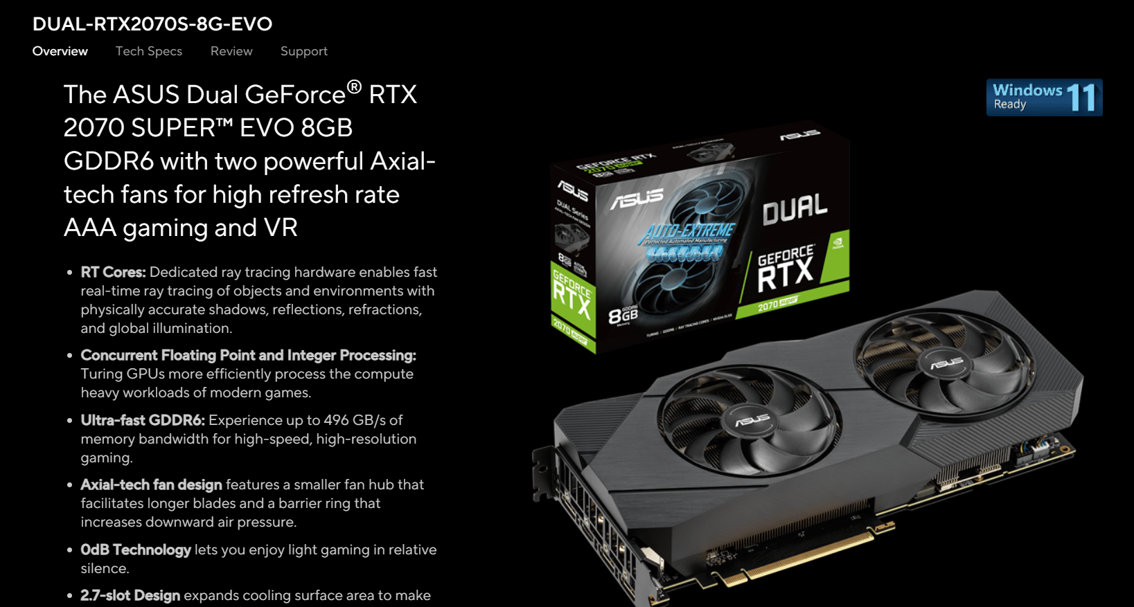 華碩 GeForce RTX 2070 超級 8G