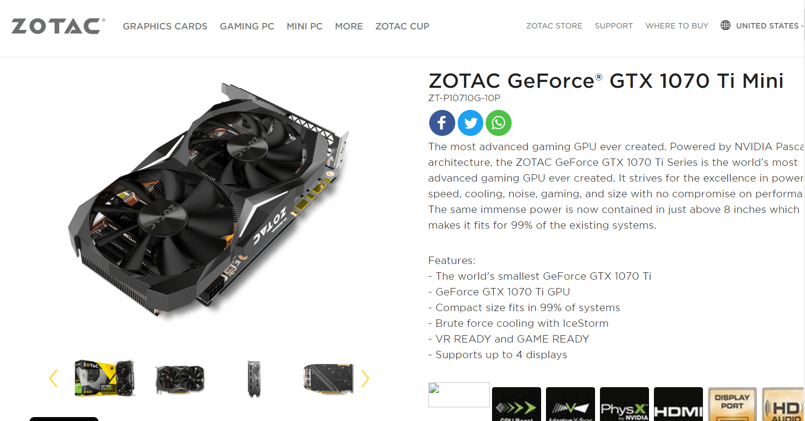 索泰 GeForce GTX 1070 Ti。適用於 Linux 的 15 大最佳顯卡