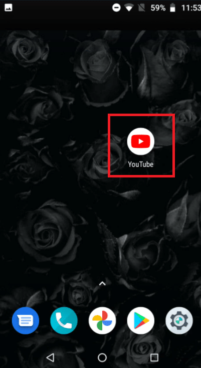 ouvrez l'application YouTube