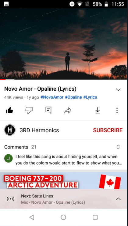 Ouvrez l'application YouTube et commencez à regarder une vidéo