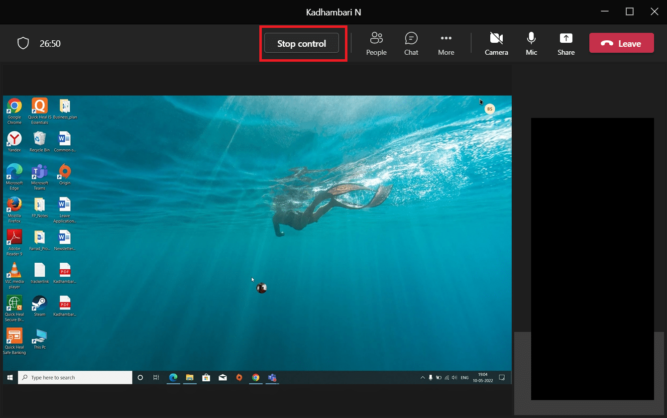 Cliquez sur Arrêter le contrôle. Comment demander le contrôle dans Microsoft Teams