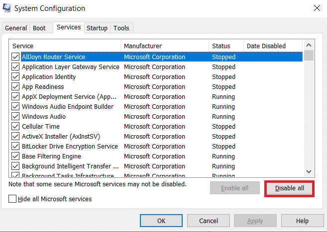 Boot bersih. Perbaiki Kode Kesalahan Pembaruan Windows 0x80070017