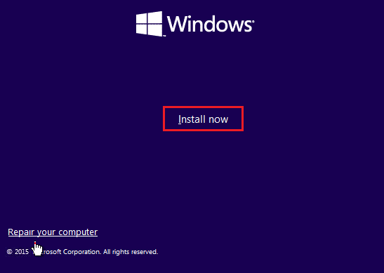 instal sekarang windows 10