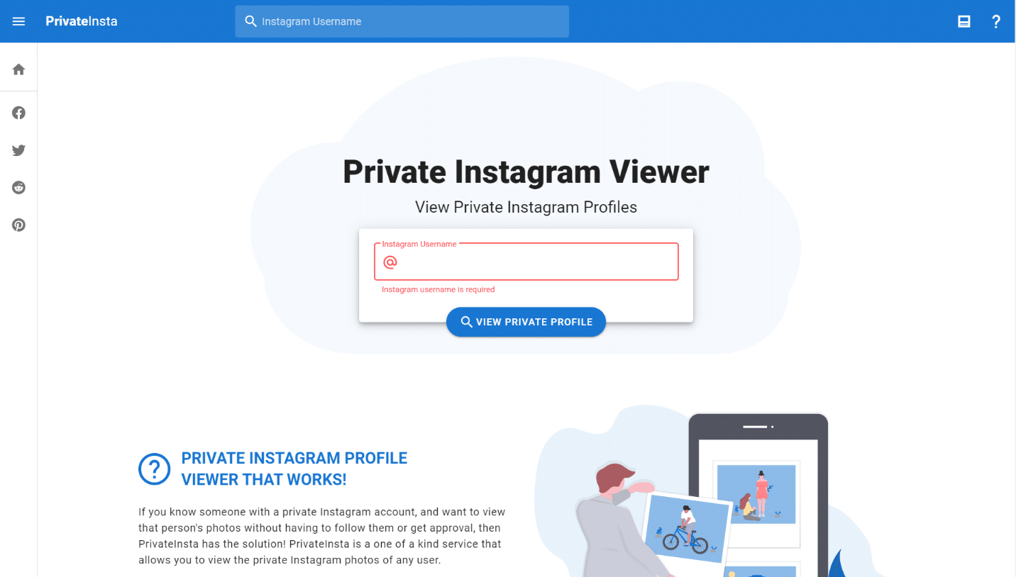 PrivateInsta。人間による検証なしの最高のプライベートInstagramビューアアプリ