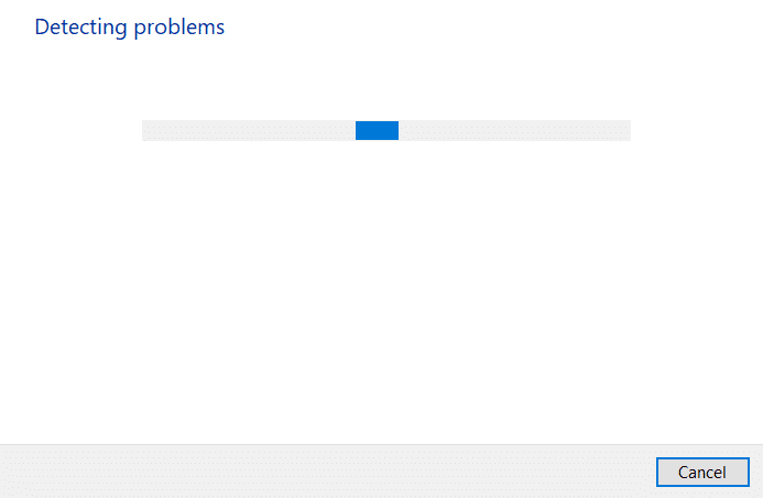 solucionador de problemas do windows detectando problemas