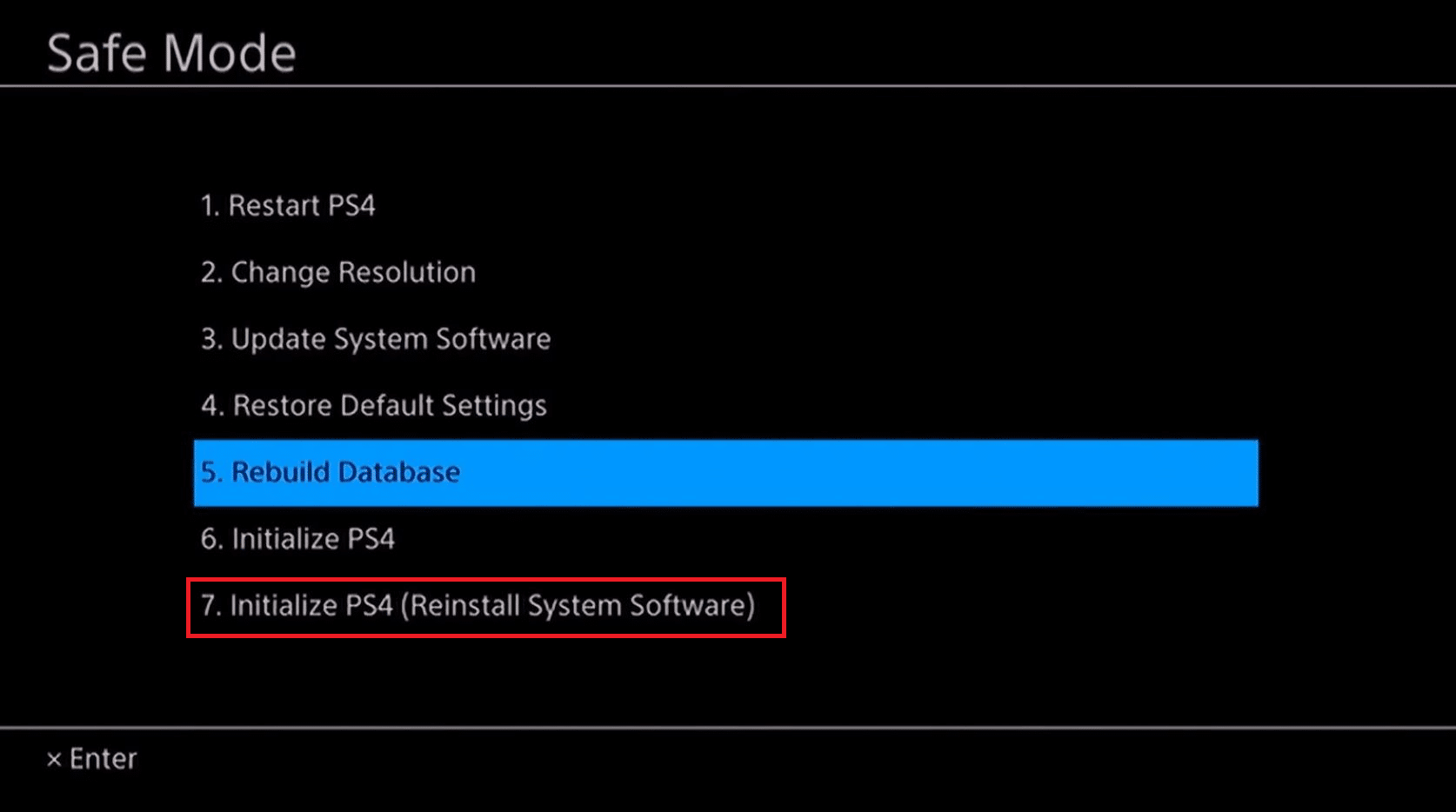 Inicialize o PS4 reinstale o software do sistema no modo de segurança PS4