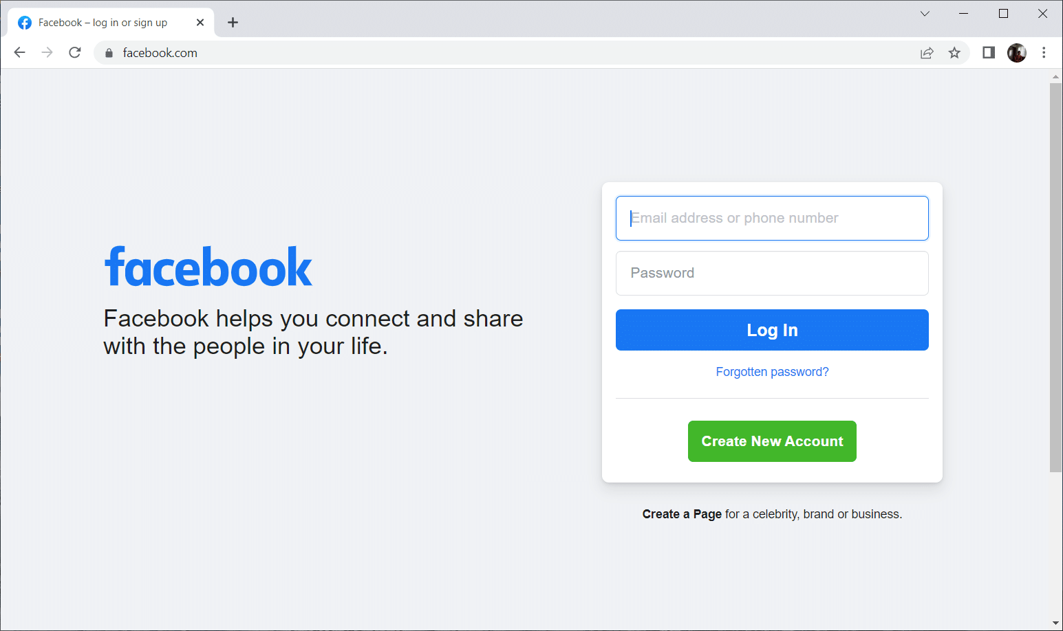 Connectez-vous à votre compte Facebook. Correction du marché Facebook ne fonctionnant pas