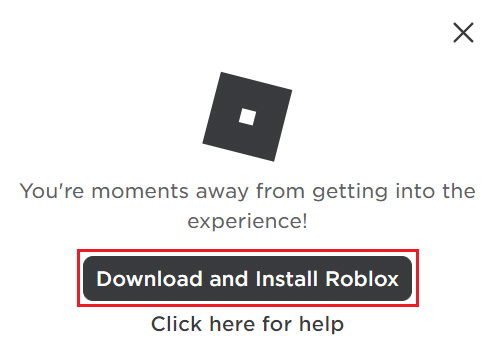 cliquez sur télécharger et installer Roblox