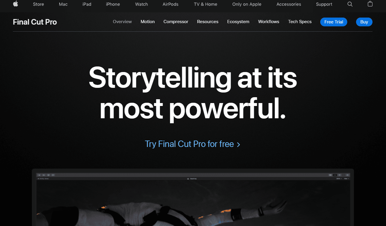 Final Cut Pro X。最佳 Adob​​e Premiere Pro 免费替代品