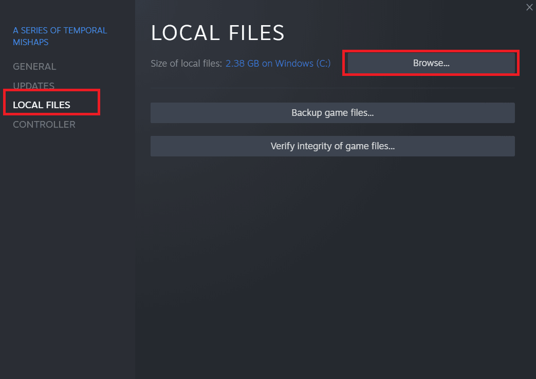 allez dans l'onglet Fichiers locaux et choisissez Parcourir les fichiers locaux. Façons de réparer SMITE incapable de se connecter à Steam