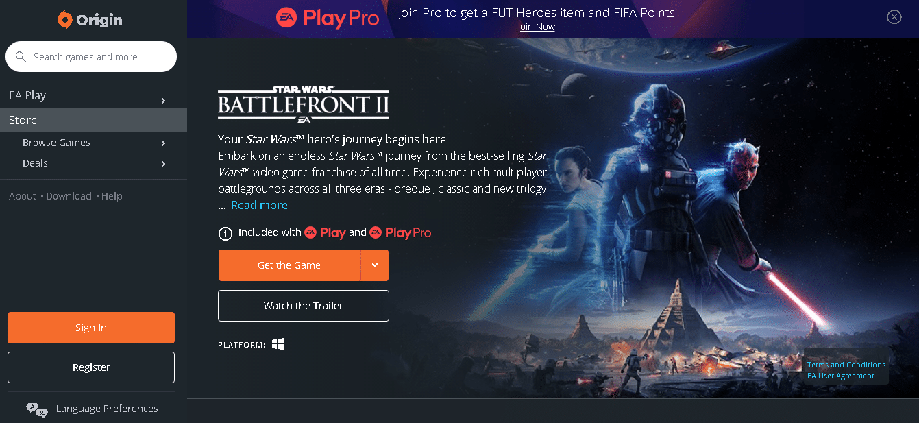 Téléchargez le jeu. Correction de la souris Battlefront 2 ne fonctionnant pas sous Windows 10