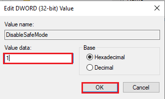 pour réinitialiser la fonction de sécurité du mode sans échec. Fix Outlook ne s'ouvre qu'en mode sans échec sur Windows 10