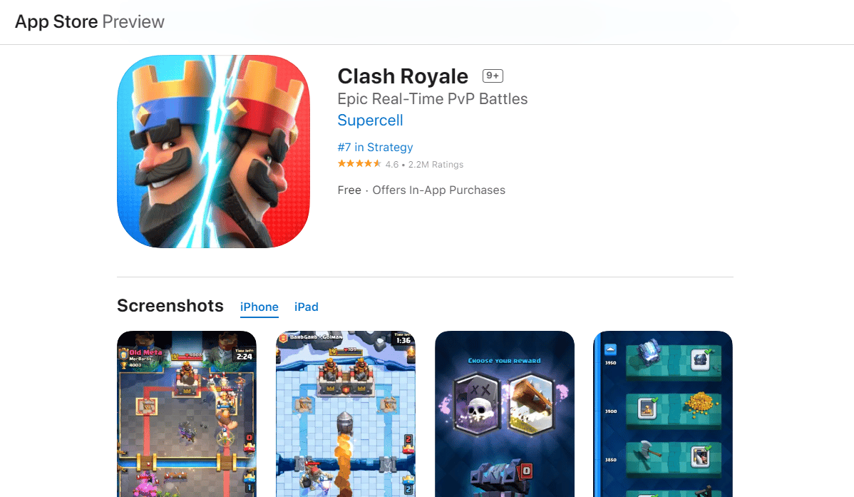 Boutique d'applications Clash Royale | Comment télécharger Master Royale sur iPhone