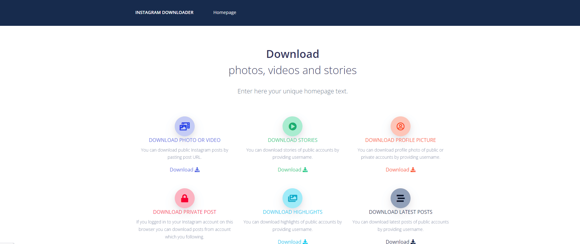 InstaDownload 網站