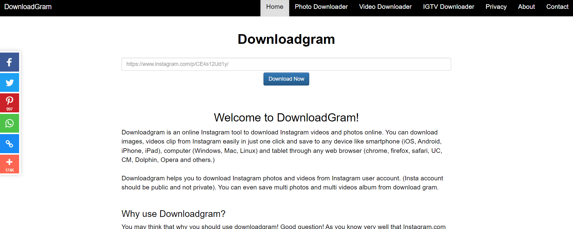 下載Gram。保存 Instagram 視頻的最佳應用