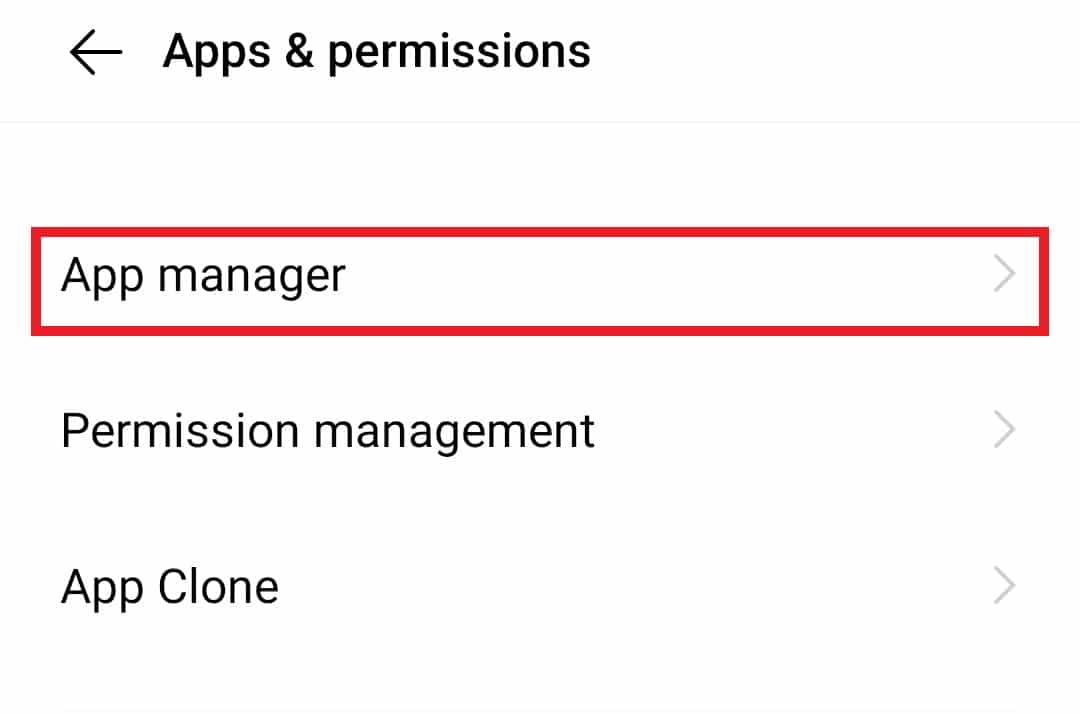 Appuyez sur le gestionnaire d'applications. Fix Android démarre l'optimisation de l'application 1 sur 1