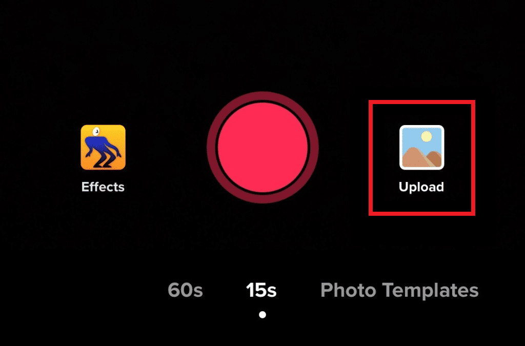 Appuyez sur l'option Télécharger pour ajouter les photos à TikTok