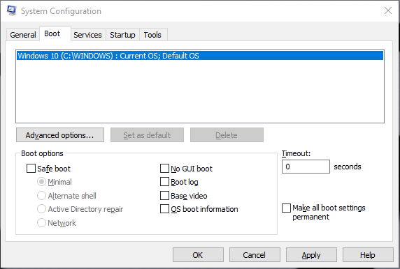 Boot 选项卡对于确定 PC 的启动方式特别有用