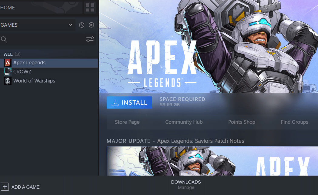 安裝 Apex Legends 應用程序