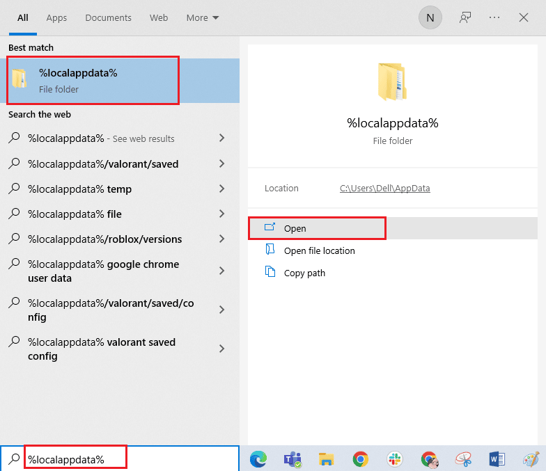 otwórz lokalny folder AppData. Napraw błąd Hamachi VPN w systemie Windows 10