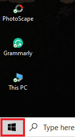 Faceți clic pe pictograma Windows