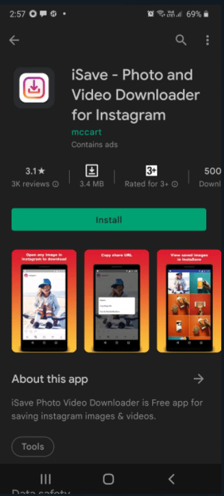 salvo. La migliore app per salvare storie di Instagram per Android