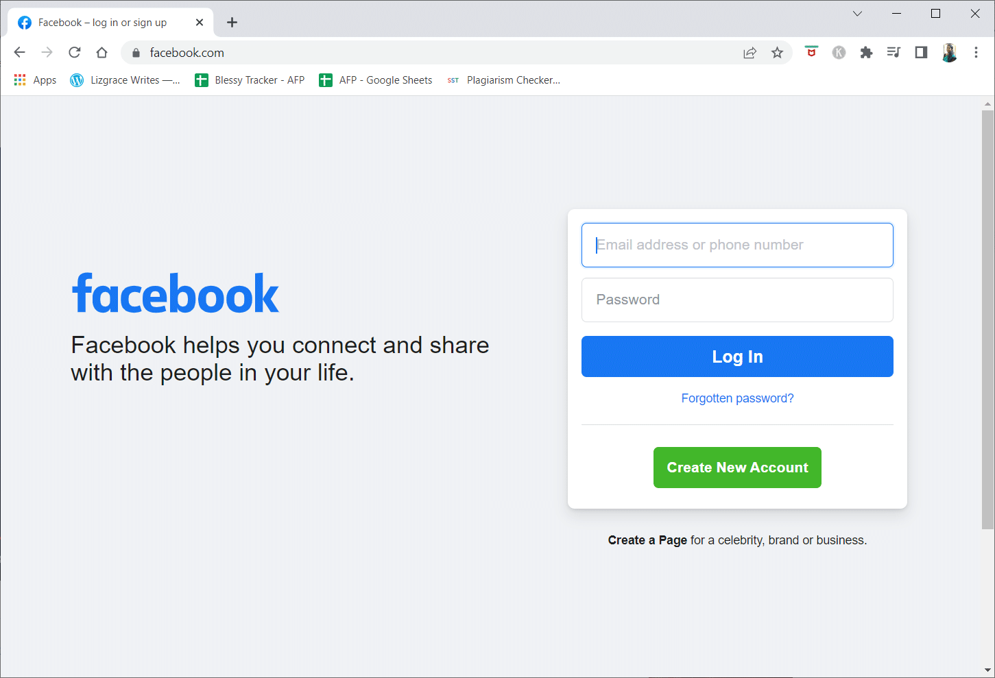 ブラウザでFacebookアプリまたはFacebookオンラインに移動します| Facebookの日付が表示されない問題を修正する方法