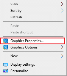 klik pada opsi Graphic Properties