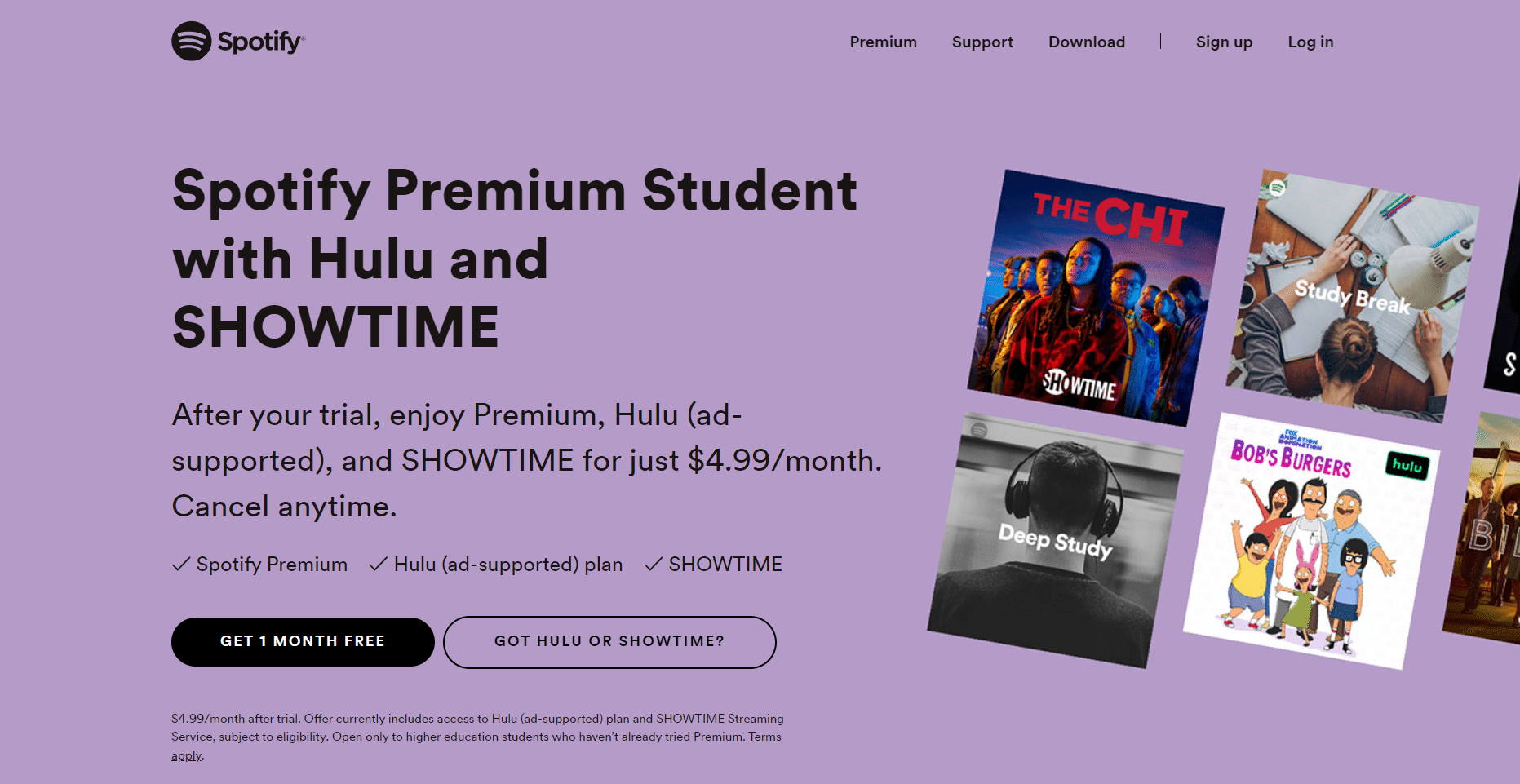 แผน Spotify Premium สำหรับนักศึกษา