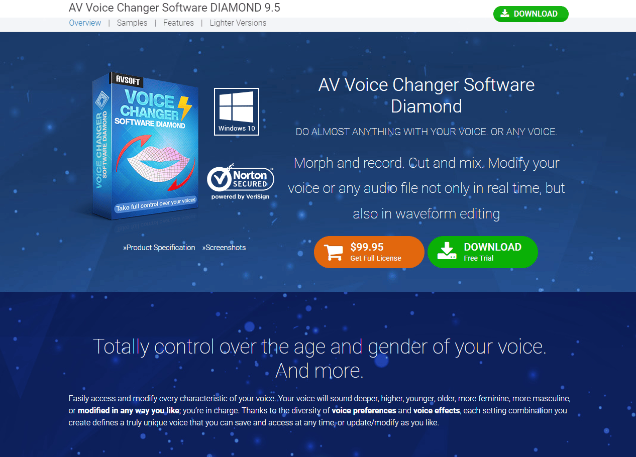 เว็บไซต์อย่างเป็นทางการของ AV Voice Changer