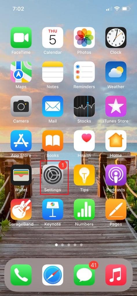 iPhoneで設定を開く| iPhoneでのワイヤレス逆充電