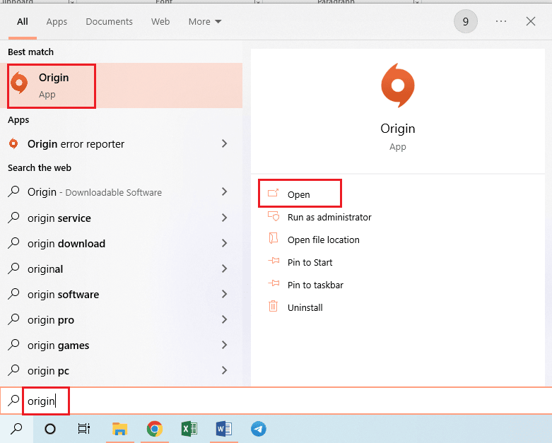 قم بتشغيل Origin Client على جهاز الكمبيوتر الخاص بك