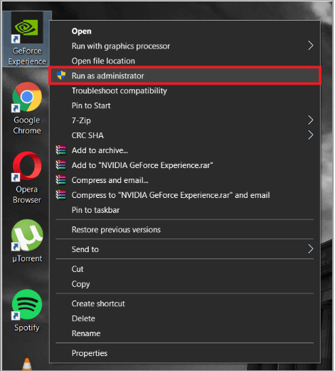 Esegui il client GeForce Experience come amministratore Controller Xbox One disconnettendo casualmente il PC Windows 10