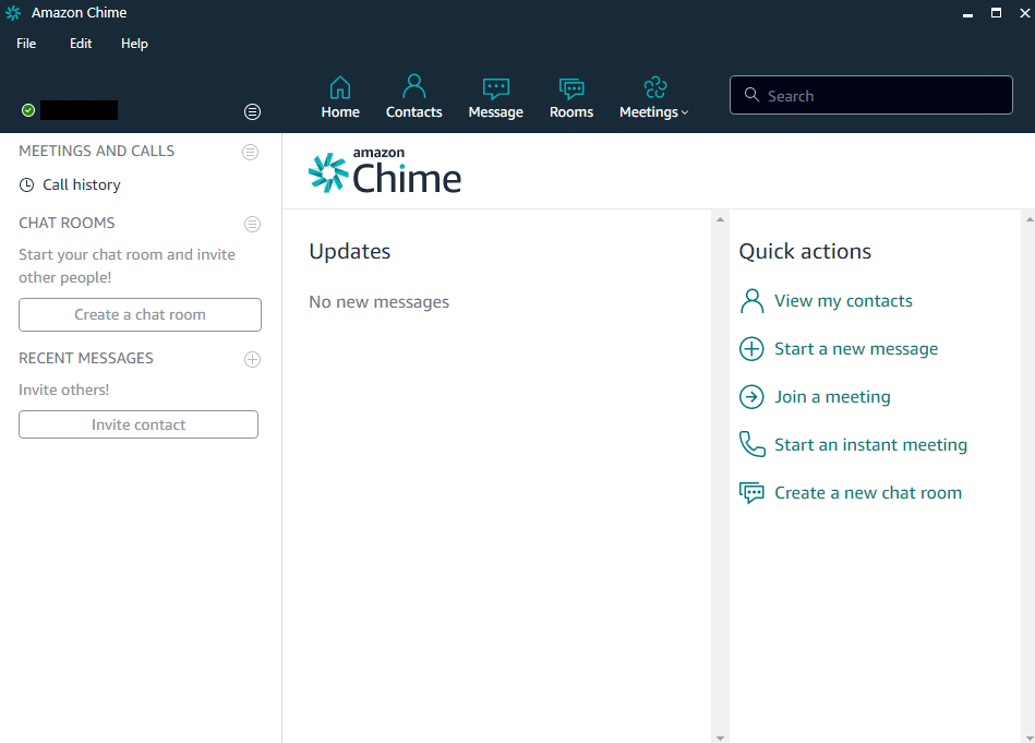 您的 Amazon chime 帳戶已準備就緒。