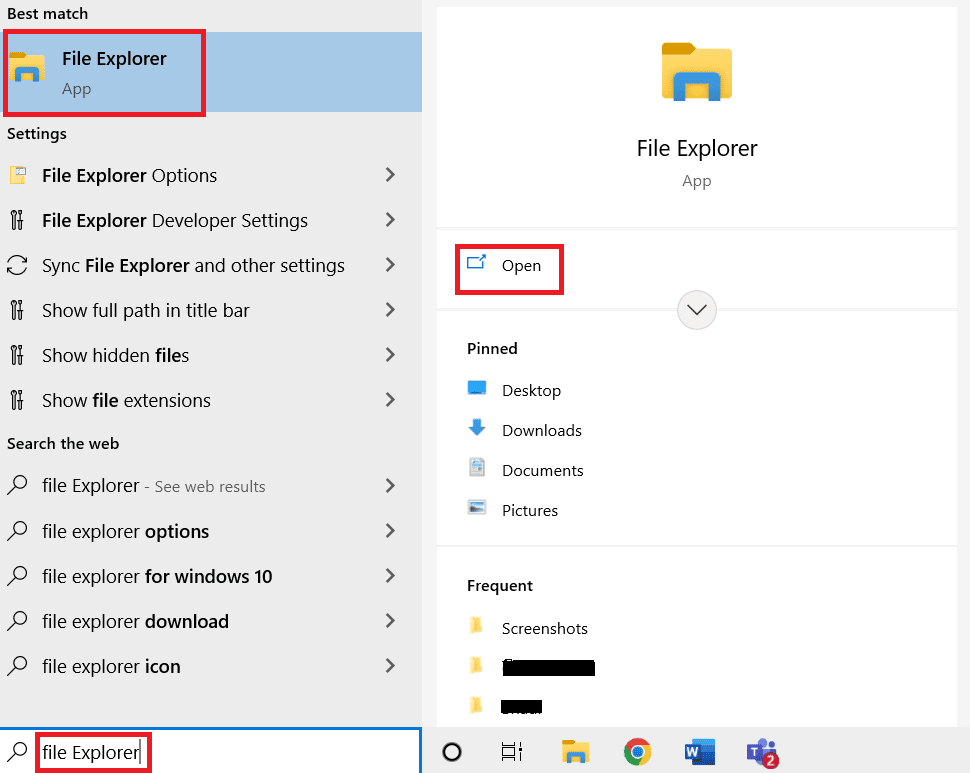 Buka file explorer