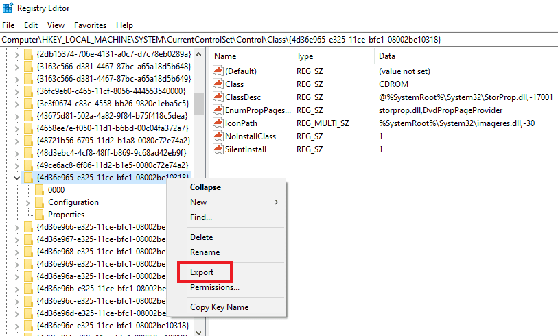 Sélectionnez le fichier indiqué et exportez-le